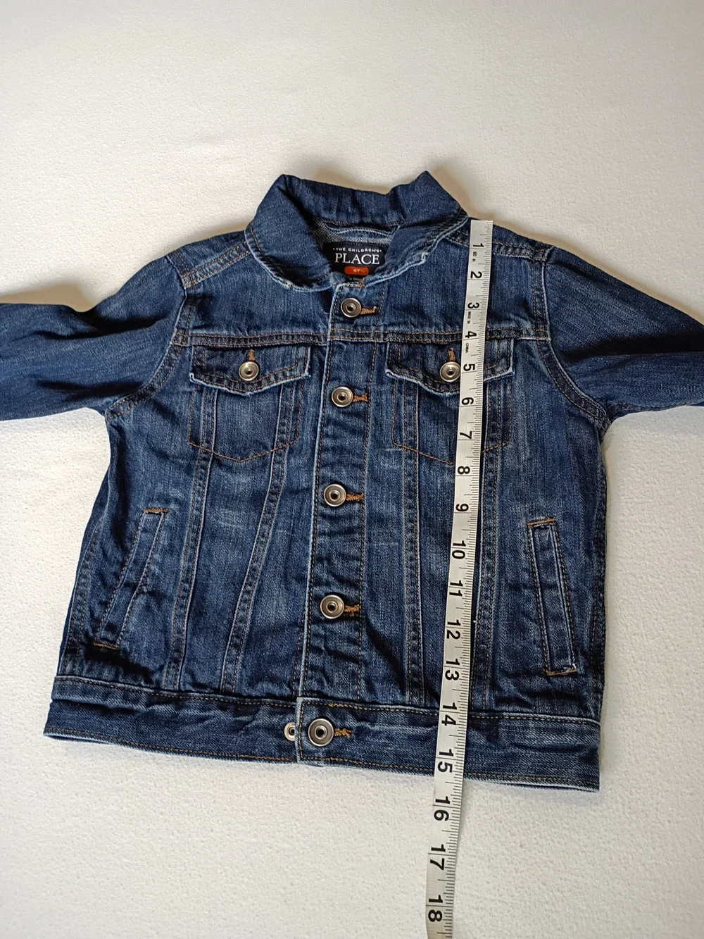 The Children's Place Dark Blue Denim Jean Jacket Size 4T Cottagecore Normcore